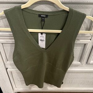 Express Khaki Green Women's Tank Top